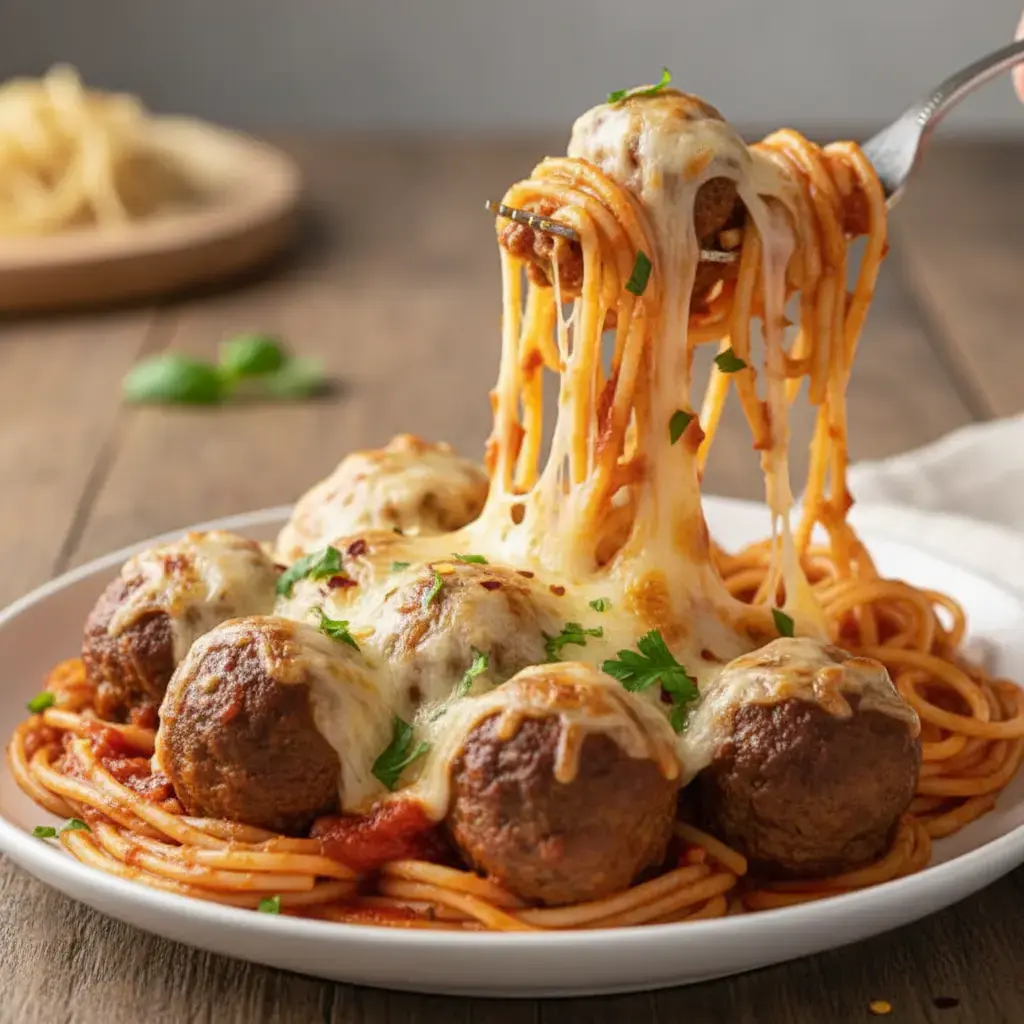 Baked Spaghetti And Meatballs