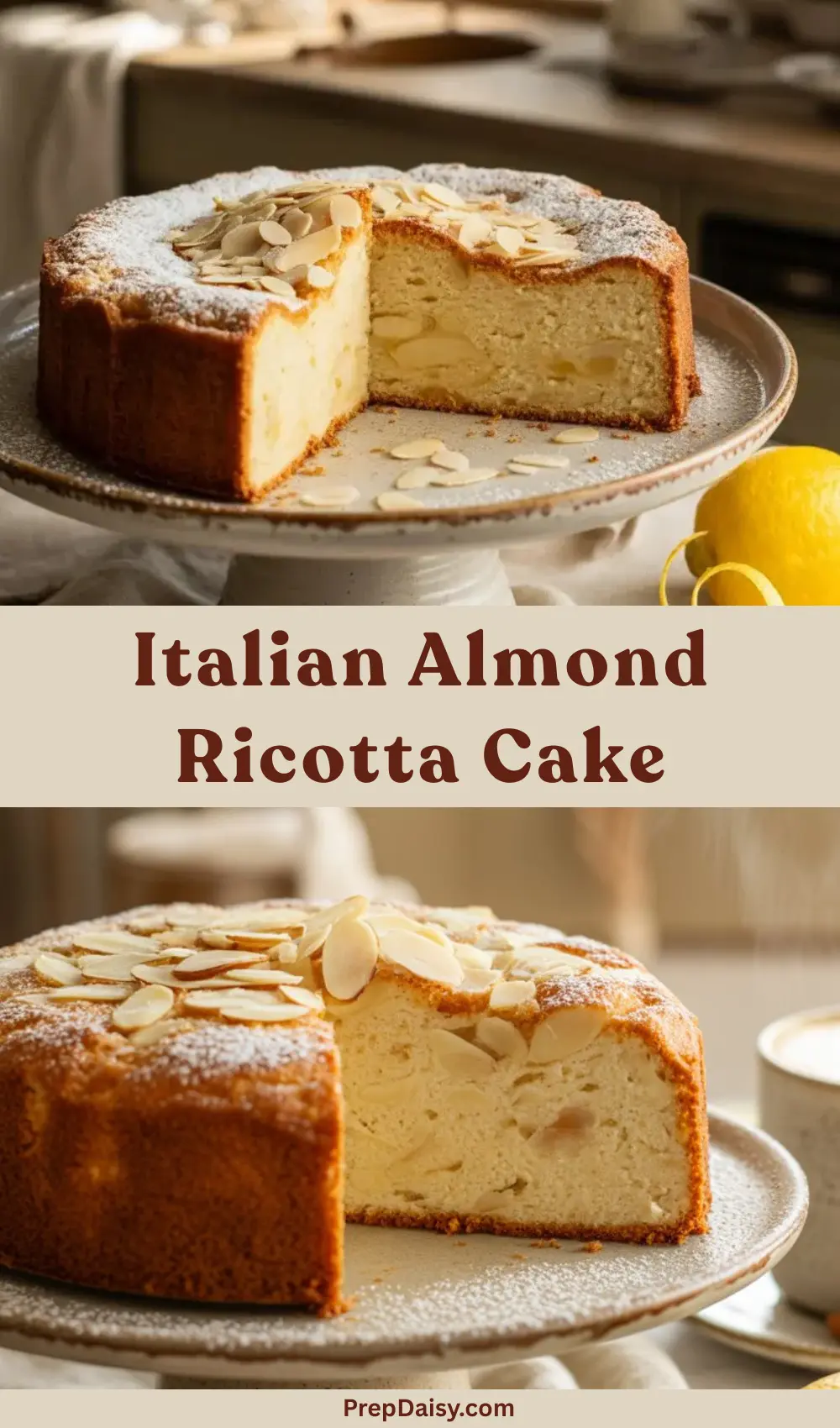 Italian Almond Ricotta Cake Recipe