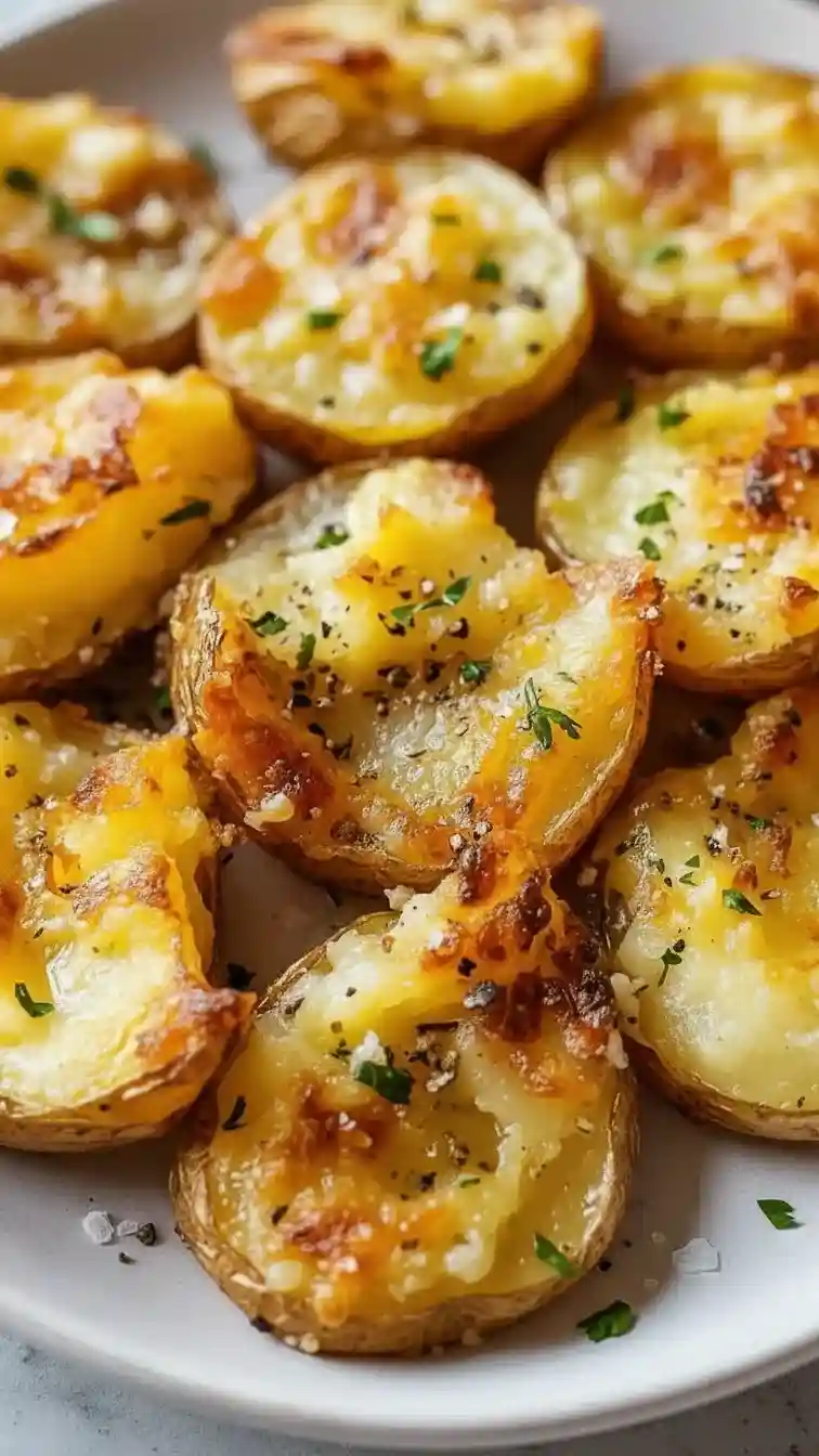 how to make garlic butter smashed potatoes