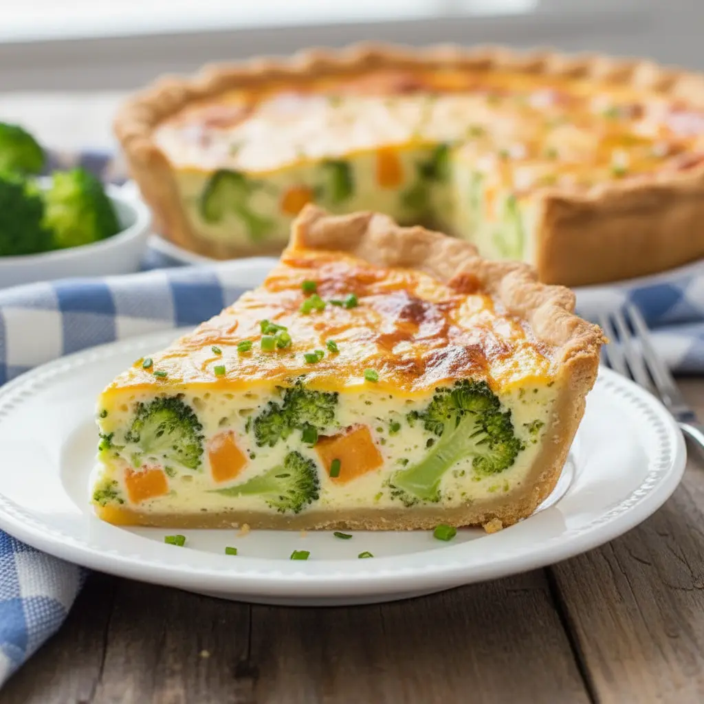 Broccoli Cheddar Quiche