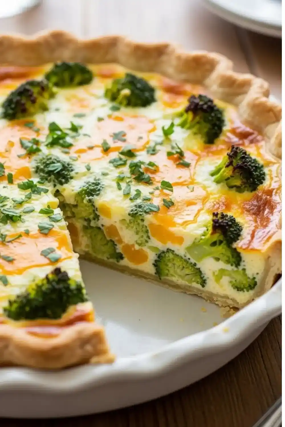 Broccoli Cheddar Quiche