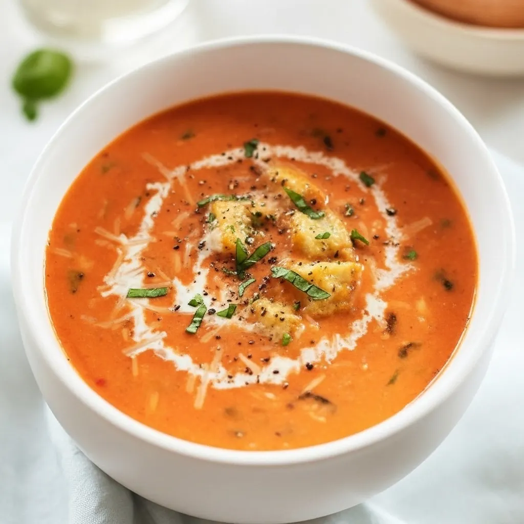 Creamy Tomato Basil Soup Recipe