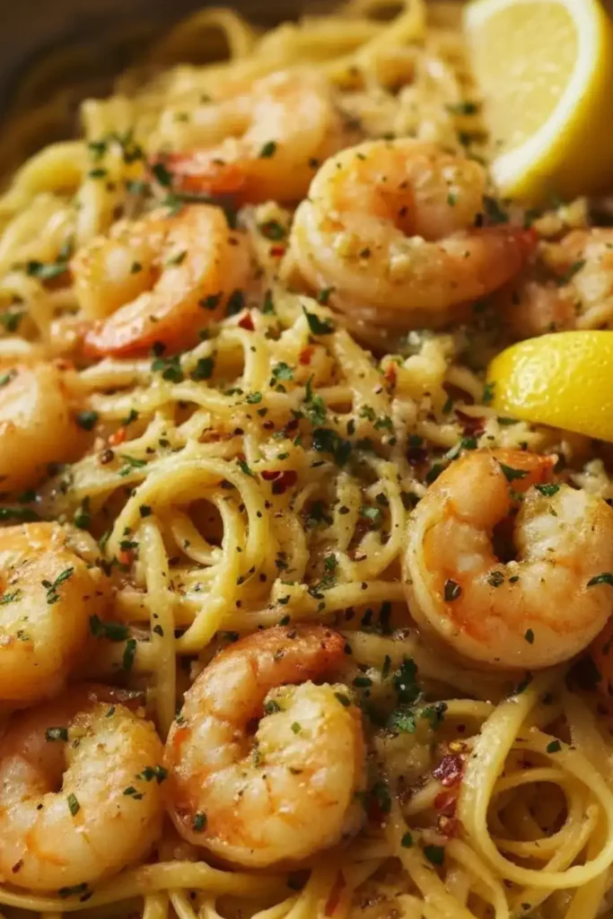 Lemon Garlic Shrimp Pasta