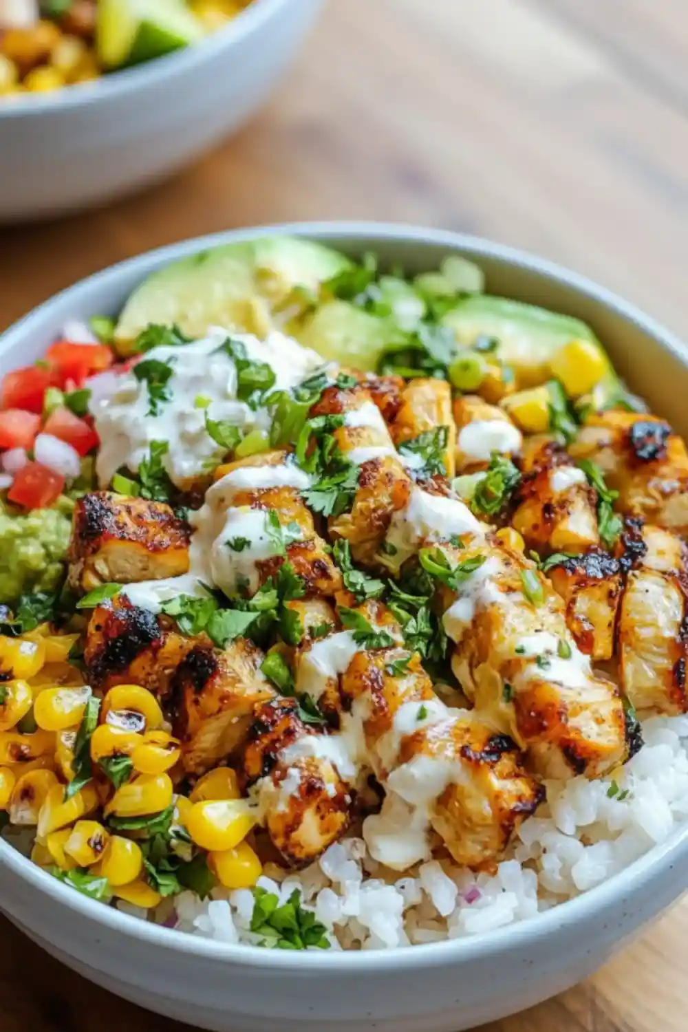Street Corn Rice Chicken Bowl