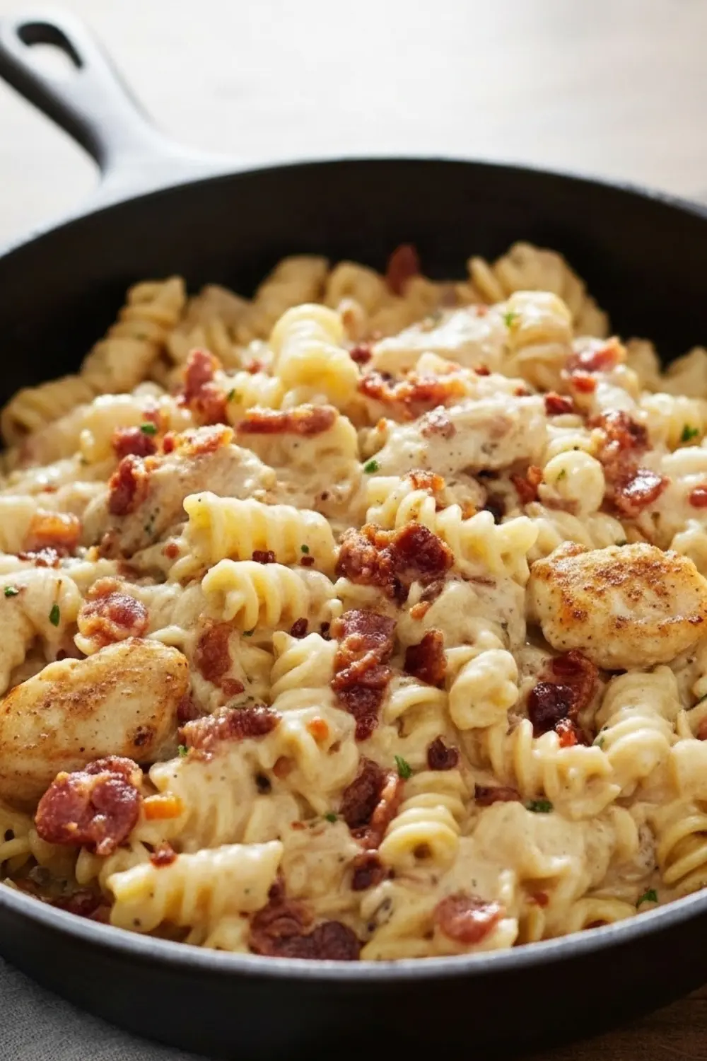 Creamy Chicken Bacon Ranch Pasta
