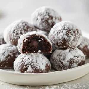 Double Chocolate Snowball Cookies