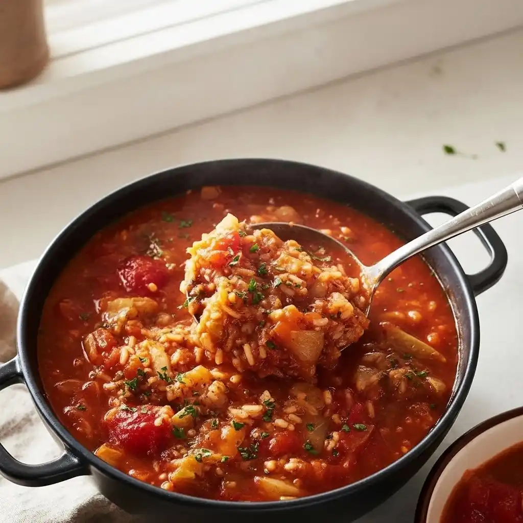 Unstuffed Cabbage Roll Soup