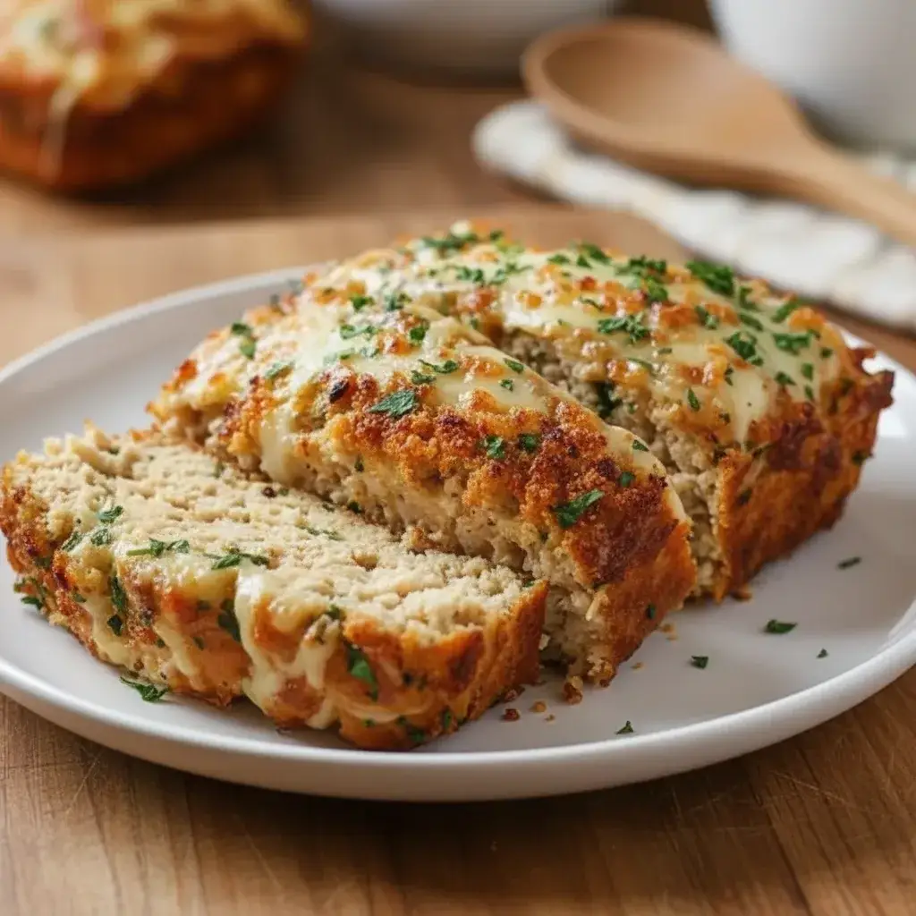 Garlic Parmesan Chicken Meatloaf